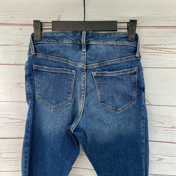 Old Navy 0L Maternity Rockstar Super Skinny Full Panel Distressed Denim Jeans - Picture 6 of 8